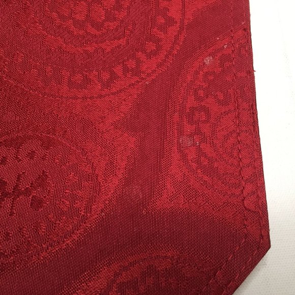 Fall Paisley Placemat Set Of 8 Red Gold Green Print Rich Colors - Picture 5 of 12